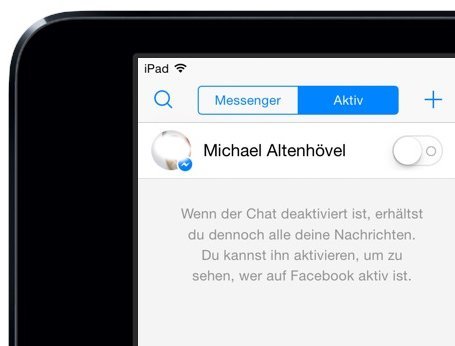 Facebook Messenger iPad Datenschutz Online Status verbergen sperren 3