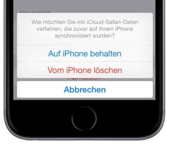 Safari Lesezeichen synchronisieren iPhone iPad Einstellungen identisch 3