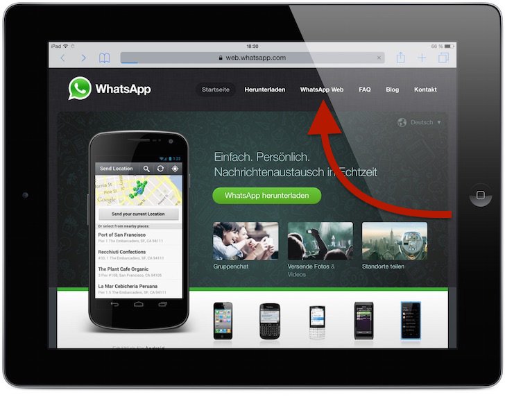 WhatsApp iPad WhatsApp Web 3