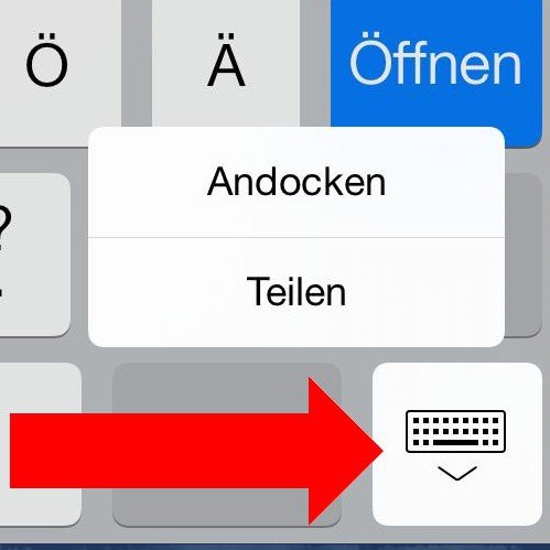 iPad Tastatur teilen andocken schreiben 10 Finger 1
