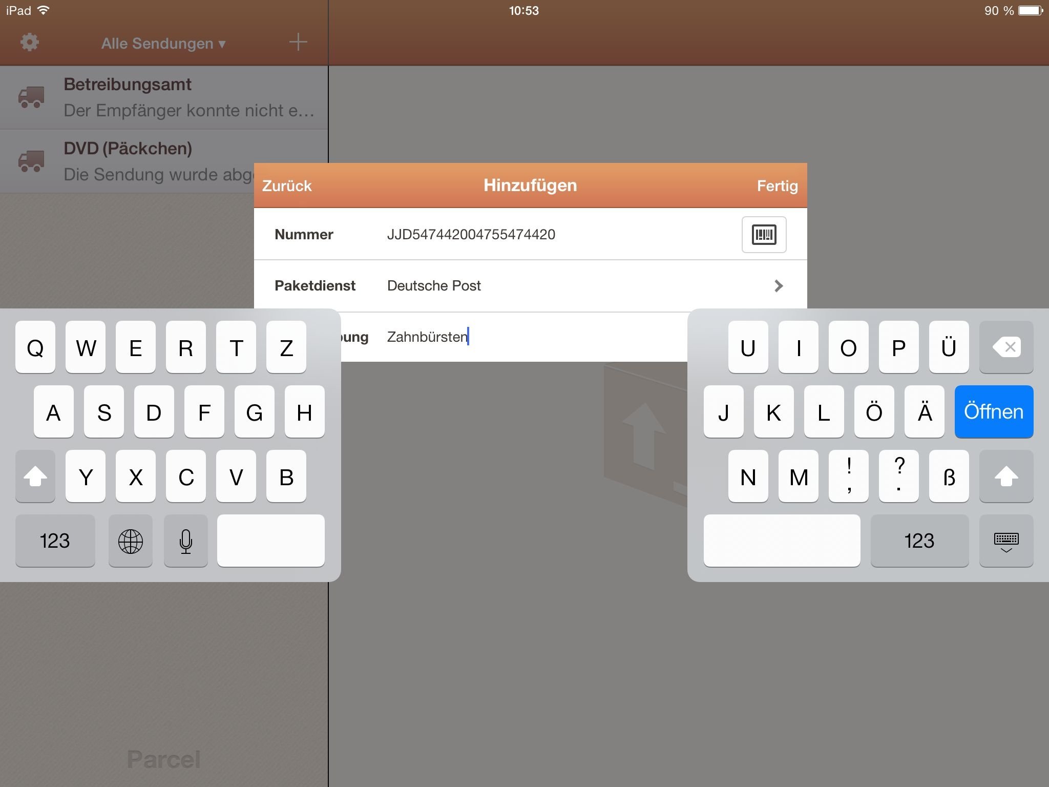 iPad Tastatur teilen andocken schreiben 10 Finger 2