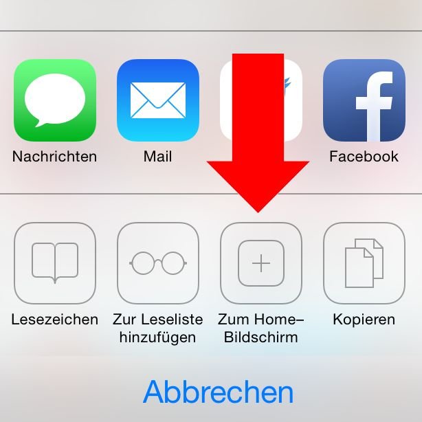 iPhone Homescreen Lesezeichen Startseite Safari anlegen 2