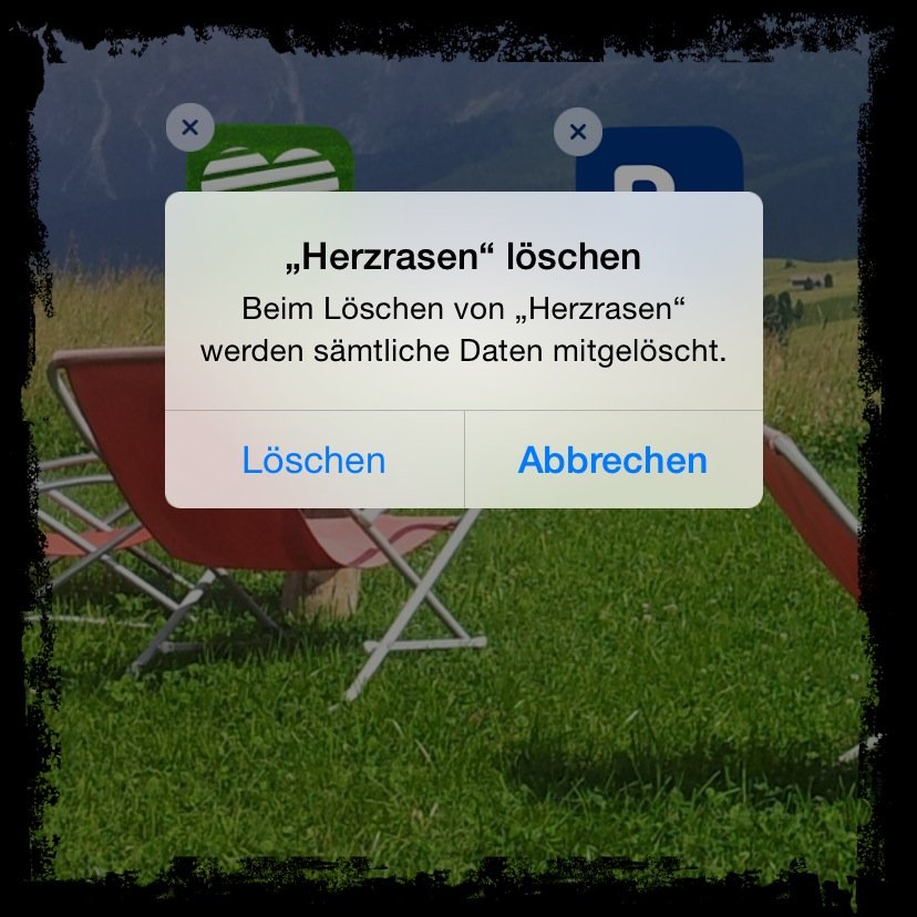 App löschen Backup iPhone Speicherplatz Symbol Icon wackeln 2