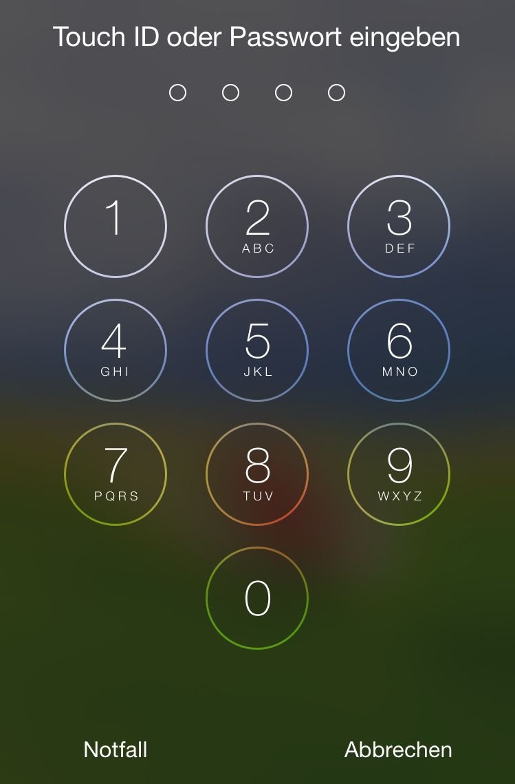 iPhone 6 Codesperre Code sperren 2