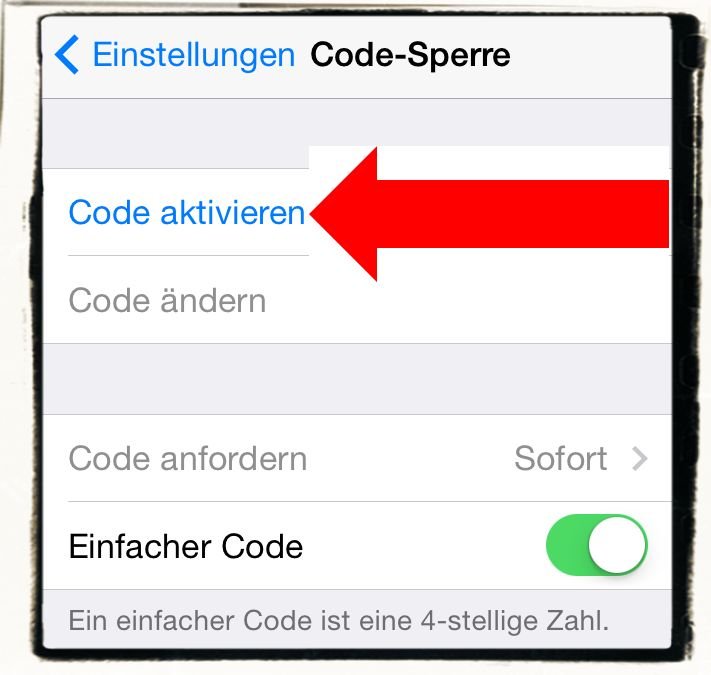 iPhone 6 Codesperre Code sperren