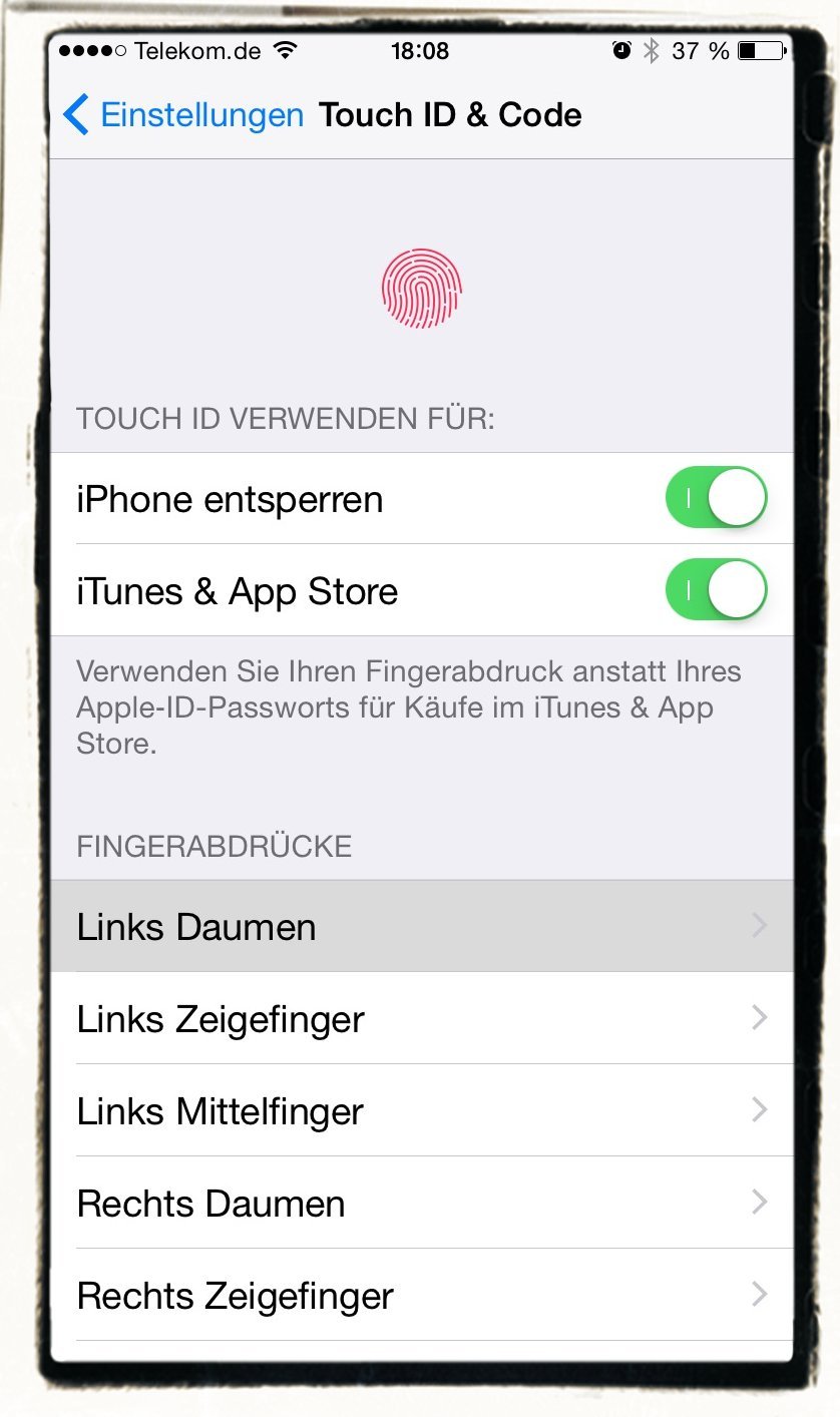 iPhone 6 anmelden aktivieren aktualisieren Touch-ID Siri Schlüsselbund