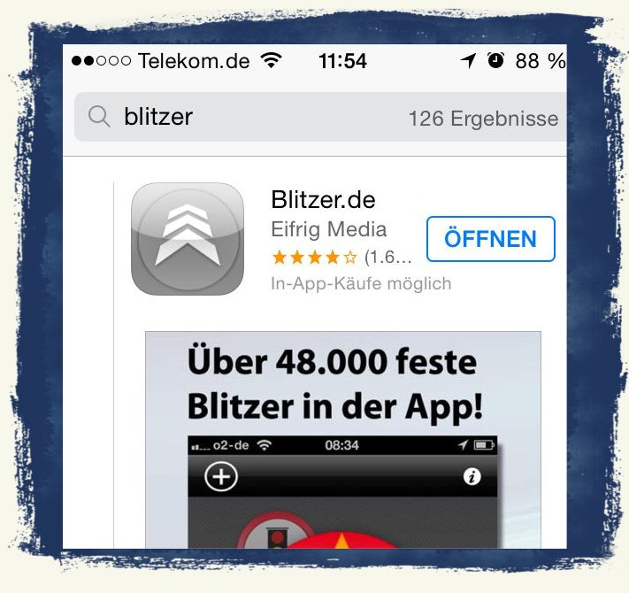 iPhone Blitzer App 24 Stunden Blitzmarathon Temposünder StVO BB