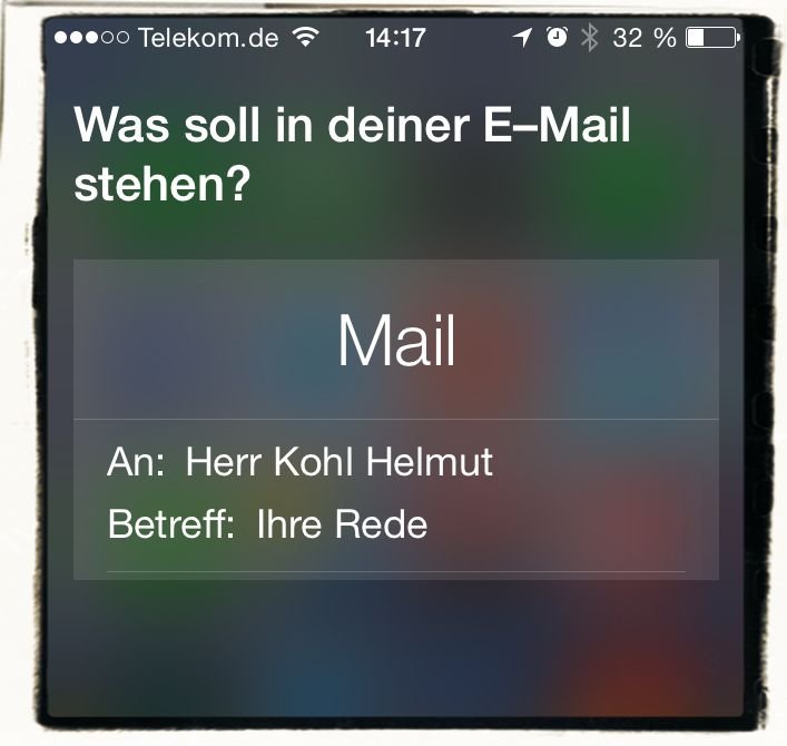 iPhone Mail schreiben Siri diktieren Kommandos 2