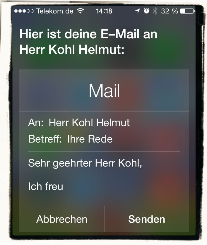 iPhone Mail schreiben Siri diktieren Kommandos 3