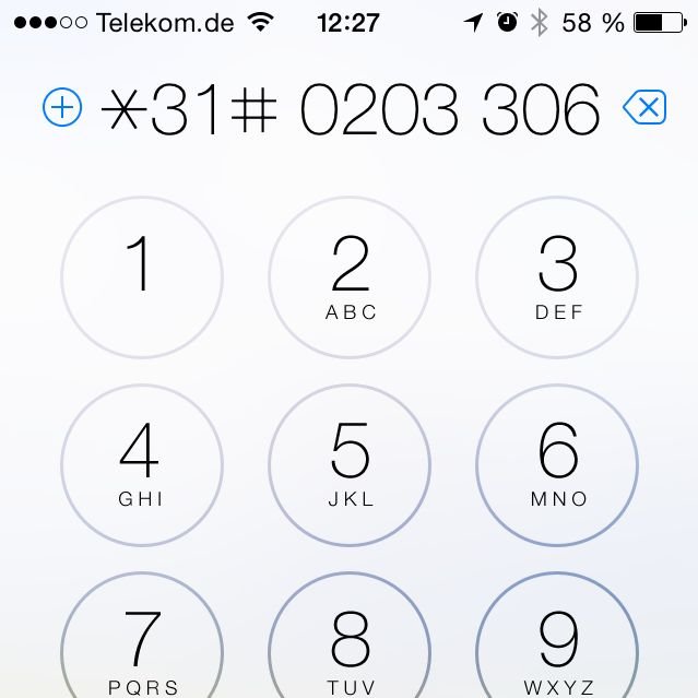 iPhone Rufnummer unterdrücken nächster Anruf fallweise CLIR Calling Line Identification Restriction 2