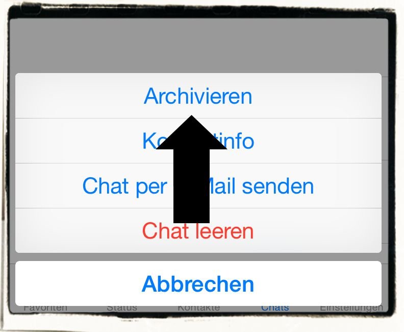 iPhone,WhatsApp,Aufräumen,Chat,Archivieren,Löschen 4
