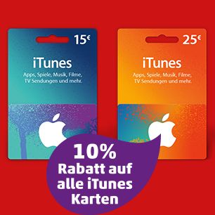 iTunes,Rabatt,10,EUR,Geschenkkarte,Nachlass,vergünstigt,Store BB