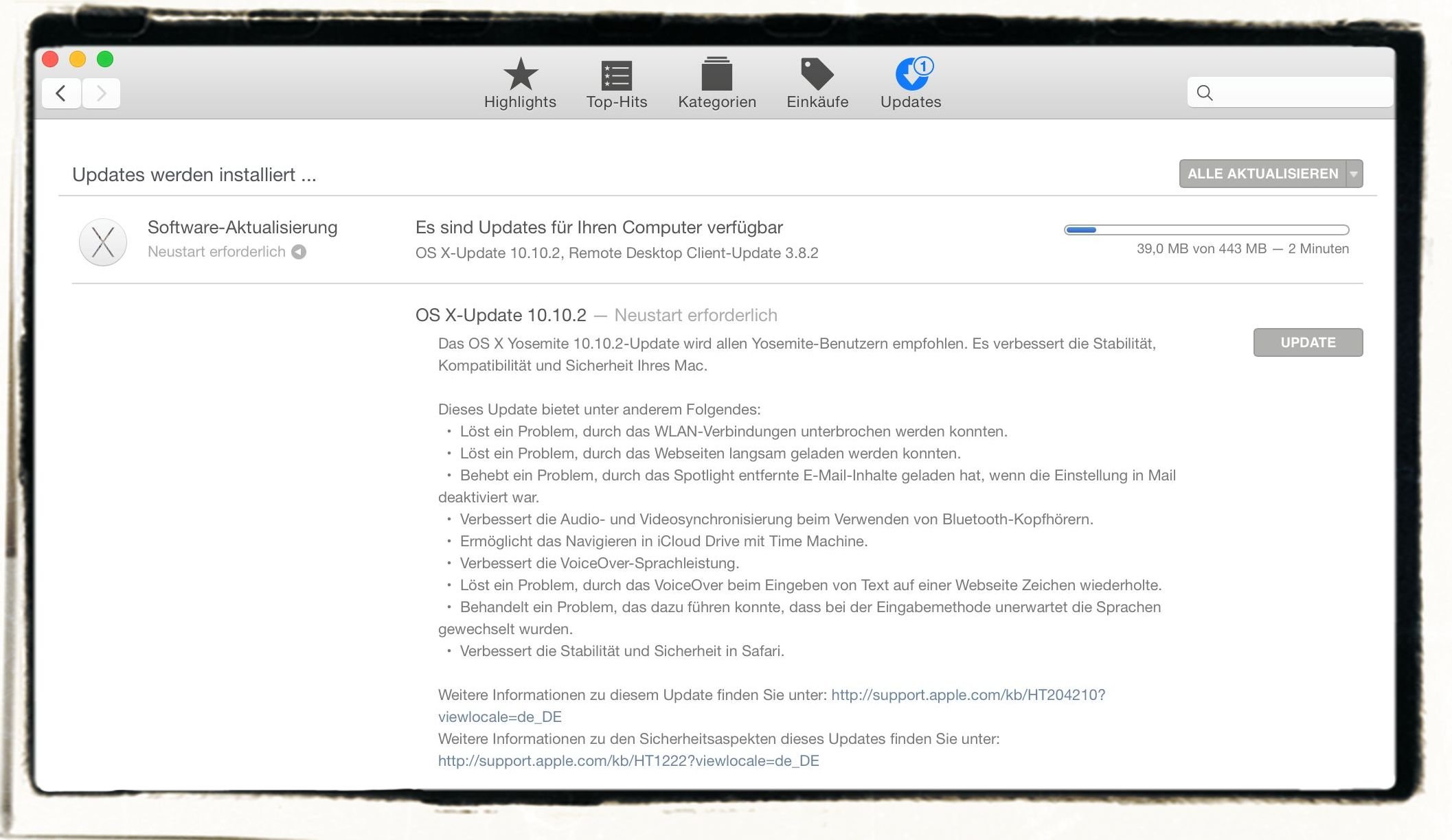 Mac Yosemite Update OS X 10.10.2