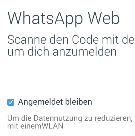 WhatsApp Web Android Windows Phone iOS Barcode QR Code synchronisieren spiegeln BB