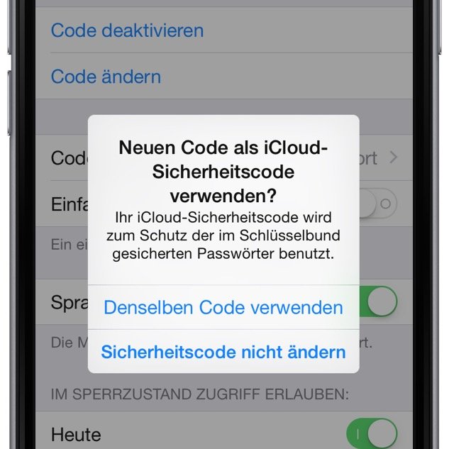 iPhone Smartphone Passwort 4ziffrig komplex Buchstaben Sonderzeichen Ziffern Touch ID ändern 4