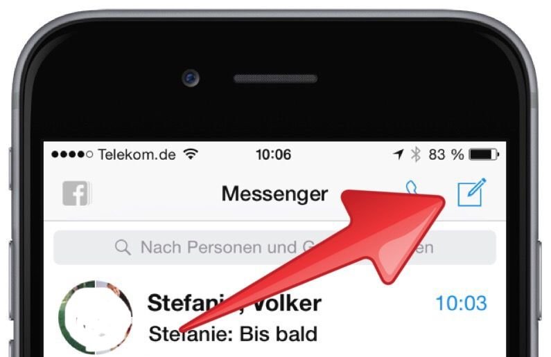 Facebook Messenger Freund nicht befreundet trotzdem Nachricht senden Mobilfunknummer Mobilnummer 1a