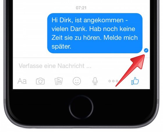 Blauer haken messenger bleibt facebook Facebook Messenger