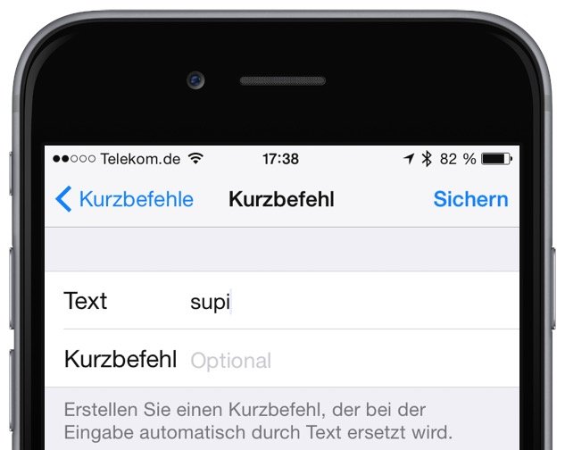 iPhone Wörterbuch ergänzen eigene Begriffe Autokorrektur verbessern 3