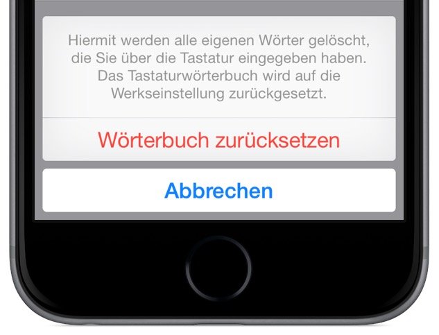 iPhone Wörterbuch ergänzen eigene Begriffe Autokorrektur verbessern Wörterbuch löschen 4