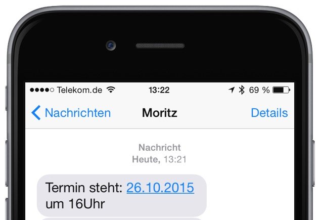 Termin aus iPhone-E-Mail erstellen SMS Threema WhatsApp iMessage Nachricht 2