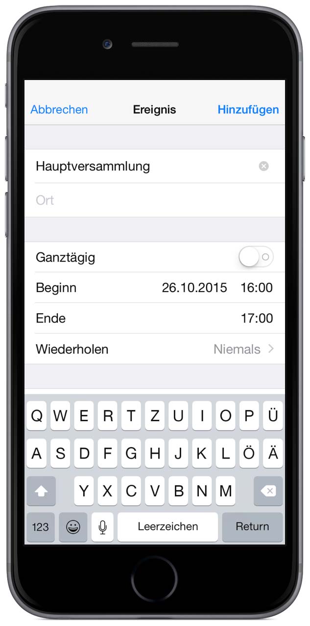 Termin aus iPhone-E-Mail erstellen SMS Threema WhatsApp iMessage Nachricht 4