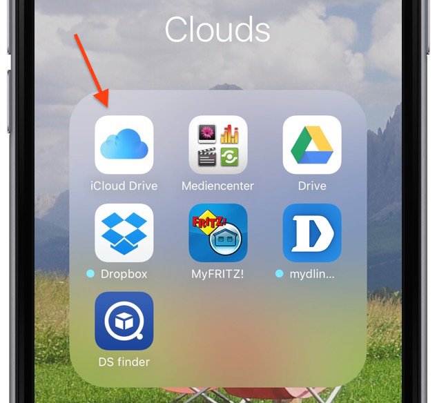 iPhone iOS 9 iCloud Homescreen Symbol App Datenwolke anlegen löschen entfernen 2