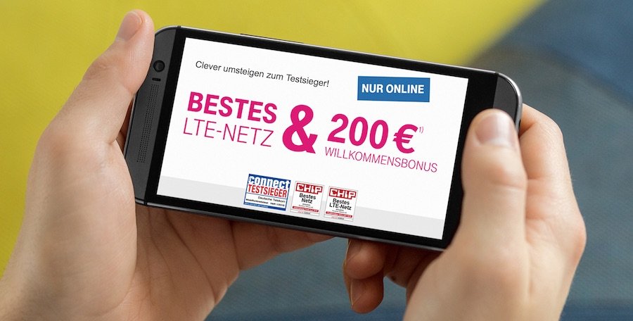 T-Mobile 200 EUR Gutschrift bei Abschluss eines Mobilfunkvertrags