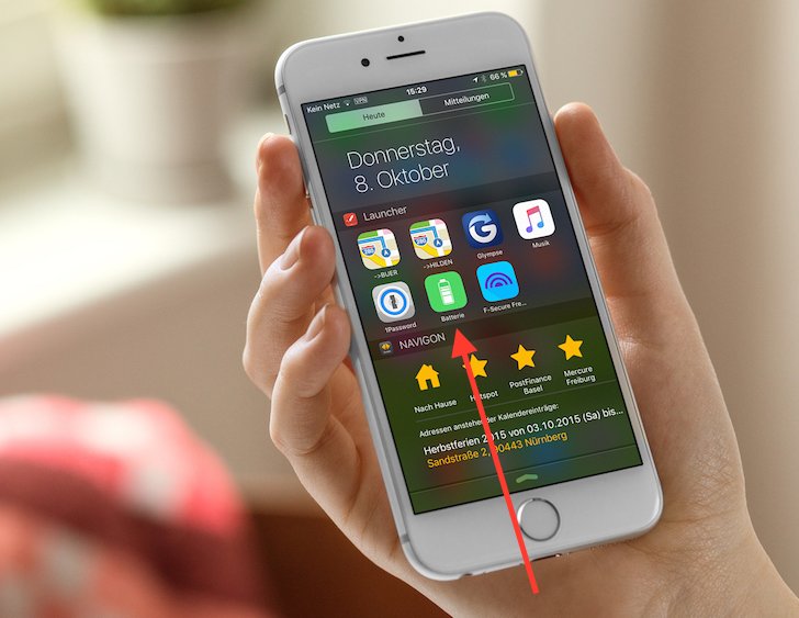iPhone iOS9 Apple Stromsparmodus Energiesparmodus Batterie Laufzeit länger sparen Strom Energie verlängern Akku 2