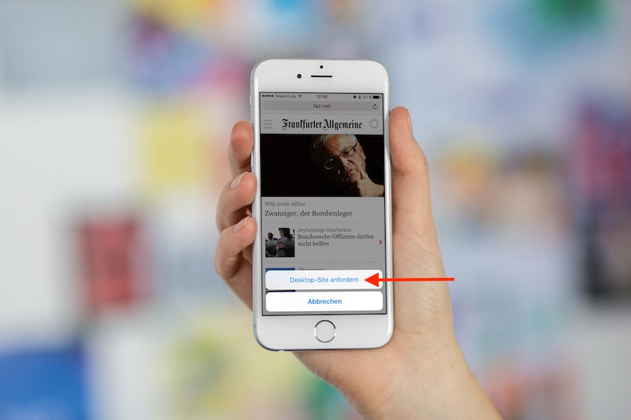 Safari auf iPhone mit iOS9 Von mobiler Ansicht zur Destop-Ansicht wechseln 2