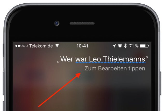 Siri korrigieren am iPhone Spracherkennung 2