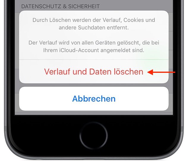 iPhone Safari-Cache löschen 2