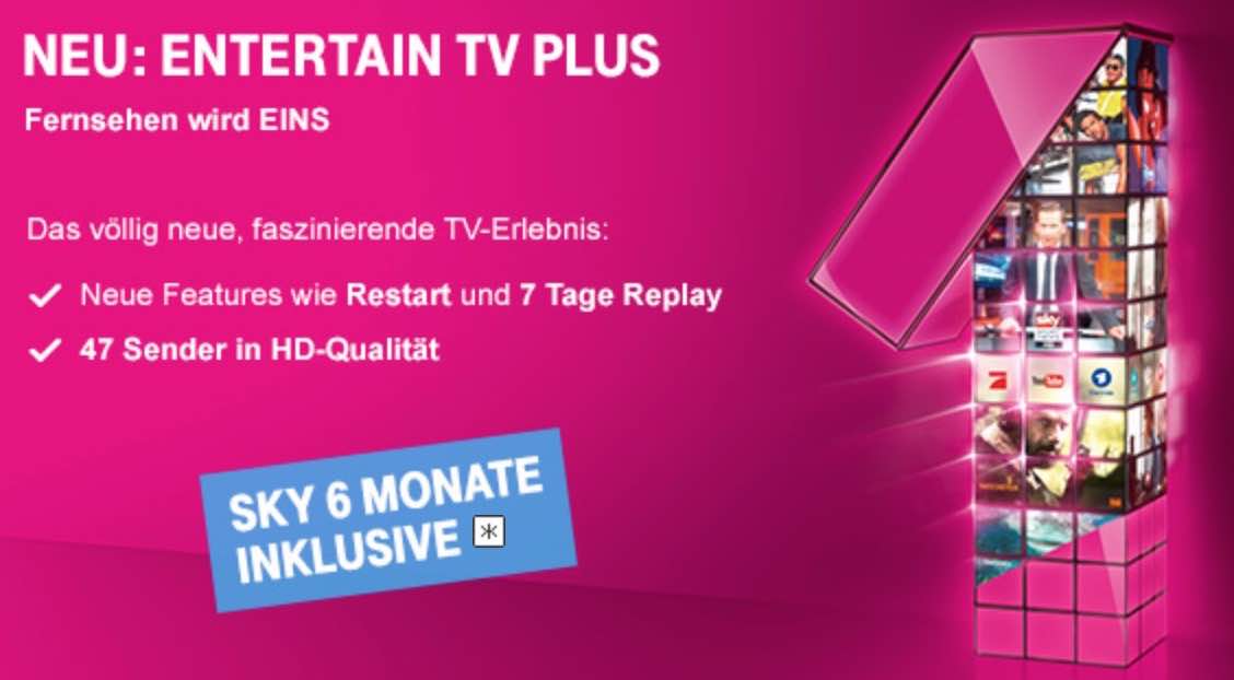 "EntertainTV Plus" freigeschaltet: Neues Design, neue Benutzeroberfläche sowie neue Hardware sind die wesentlichen Eigenschaften des neuen Produkts. Ergänzt wird die jüngste Generation des Fernsehens durch "innovative Leistungsmerkmale, die dem Kunden Freiheit, Orientierung und Komfort" bringen sollen.